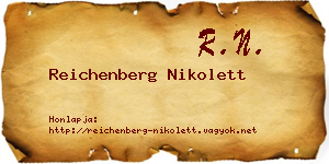 Reichenberg Nikolett névjegykártya