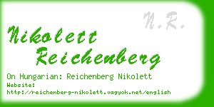 nikolett reichenberg business card